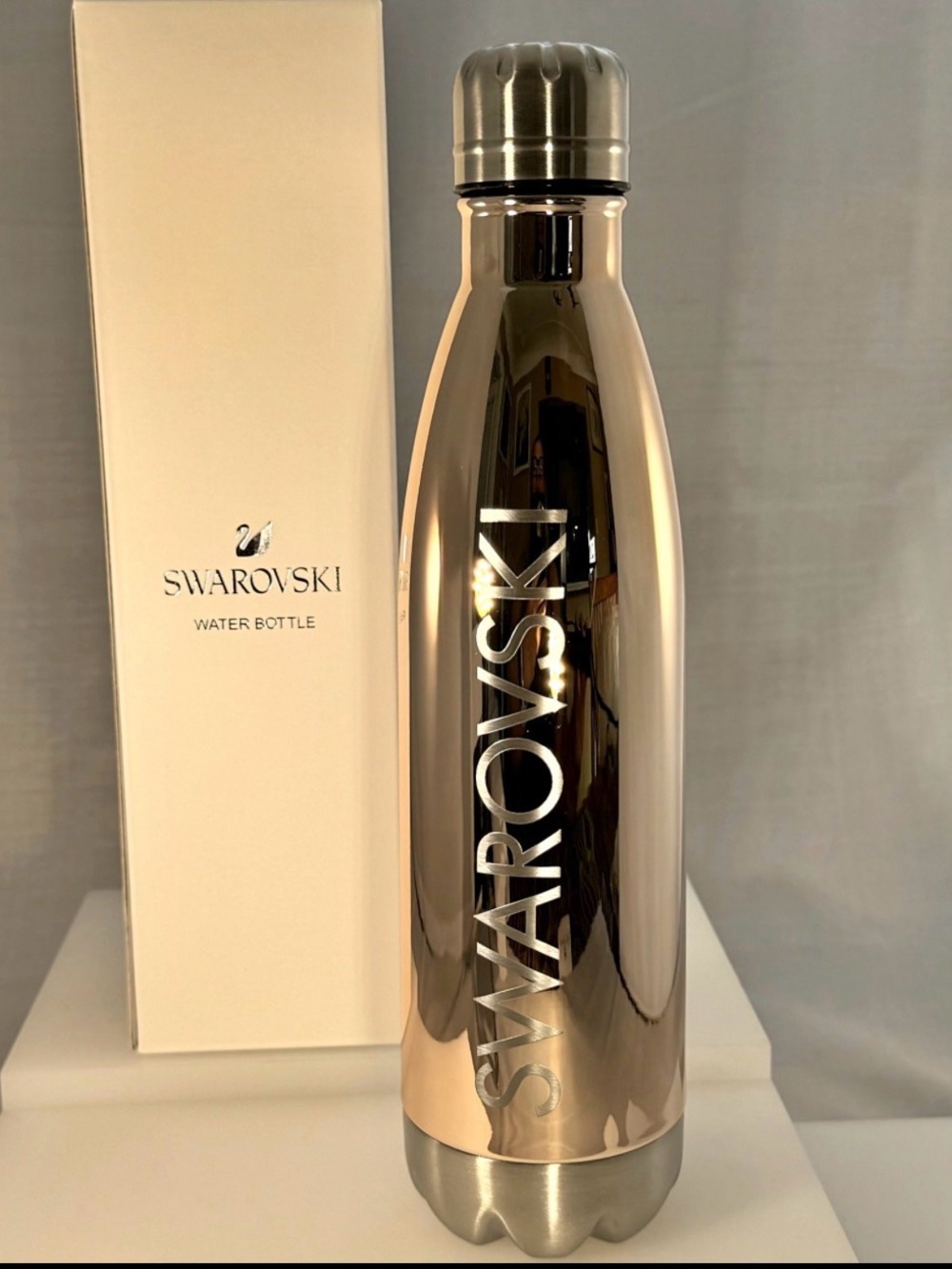 Swarovski Rose Gold Stainless Steel Water Bottle
